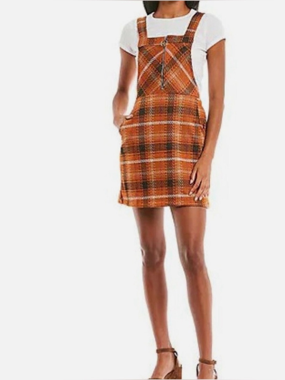 Honey & Sparkle Plaid Pinafore Dress #41
